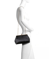 Black | Camilla Classic Framed Satin Pouch