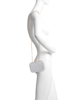 Silver | Celest Crystal Mini Minaudiere Clutch Form