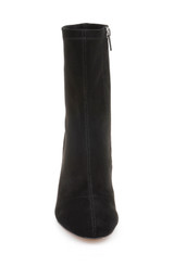 Black Suede | Jovanna Glitter Block Heel Bootie
