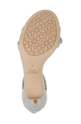 Silver Glitter | Caroline Embellished Strap Evening Shoe