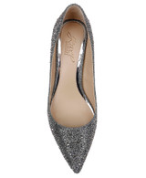 Smoke Fabric | Frenchie Pointed Toe Kitten Heel