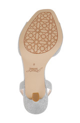 Silver | Vida Rosette Peep Stiletto