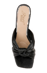 Black | Hype Pleated Wedge Mule