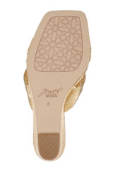 Gold | Hype Pleated Wedge Mule