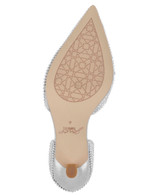 Silver Textile | Terresa D'Orsay Stiletto Pumps