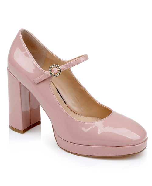 Blush Patent | Trisha Mary Jane Platform Pumps in Patent Leather Blush Patent | Trisha Mary Jane Platform Pumps in Patent Leather