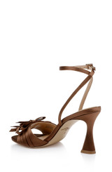 Chocolate | Flory Mid Stiletto Heel Sandals Back Side