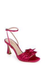Passion Pink | Flory Mid Stiletto Heel Sandals Front Side