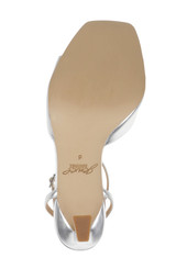 Silver Metallic | Elisha Open Toe Ankle Strap Sandals Sole