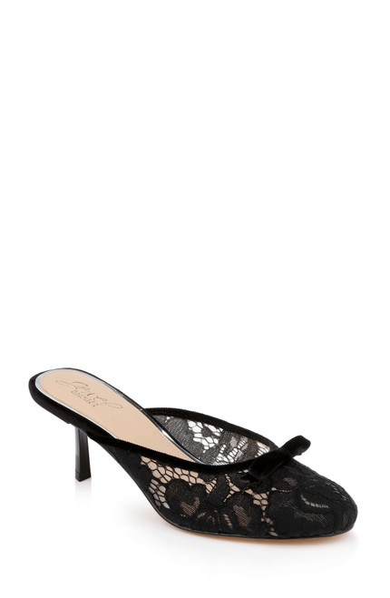 Black Lace | Elliot Closed Toe Mules Front Side Black Lace | Elliot Closed Toe Mules Front Side