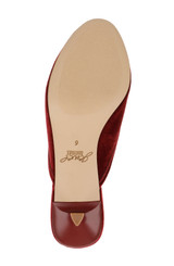Bordo Velvet | Elliot Closed Toe Mules Sole