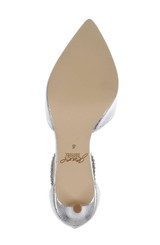 Silver Textile | Emmie Crystal Embellished Ankle Strap Pumps Sole