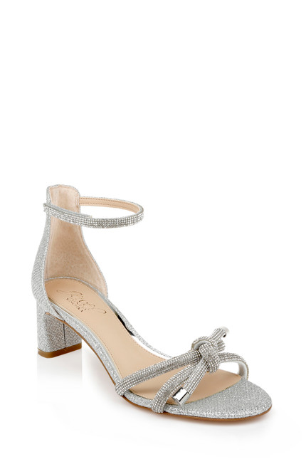 Silver | Lena Knotted Mid Heel Silver | Lena Knotted Mid Heel