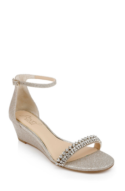 Light Gold | Lora Low Wedge Sandals Light Gold | Lora Low Wedge Sandals
