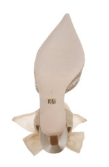 Champagne | Blaze II Satin Ankle Wrap Stiletto Pumps Sole