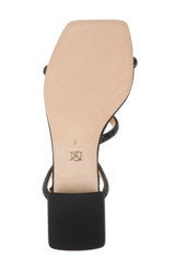Black Crepe | Dakotah Low Block Sandals Sole