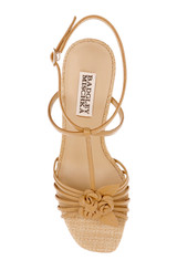 Reed Leather | Debora T-Strap Block Heel Sandals Top