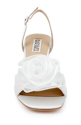 White | Dora Open Toe Slingback Sandals Front