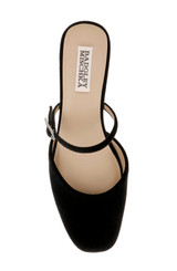Black Velvet | Valarie Block Heel Mary Jane Mules Top