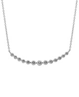 White Gold | Diamond Curved Bar Collar Necklace Back