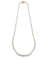 Yellow Gold | 15CTTW Diamond Graduated Collar Necklace Side