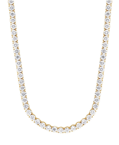 Yellow Gold | 28 1/2CTTW Diamond Tennis Necklace Front Yellow Gold | 28 1/2CTTW Diamond Tennis Necklace Front