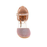 Rose Gold | Girls' Diamante Buckle Dress Heels