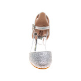 Silver | Girls' Diamante Buckle Dress Heels