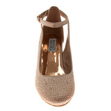 Rose Gold | Girls' Slingback Pump Dress Heels Front