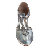 Silver Holographic | Girls' d'Orsay Dress Shoes Front