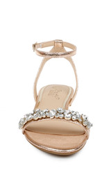 Rose Gold | Ohara Minimalist Crystal Adorned Flats