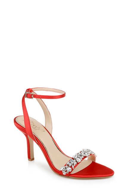 Scarlet Red | Ojai Crystal Adorned Sculpted Stilettos Scarlet Red | Ojai Crystal Adorned Sculpted Stilettos