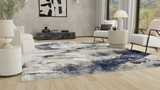 Downpour Blue Downpour Blue Statement Rug Render 3