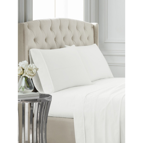 White | Cotton Sateen White Pillow Case Pair White | Cotton Sateen White Pillow Case Pair