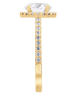 Yellow Gold | Diamond Halo Solitaire Plus Engagement Ring