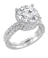 White Gold | Diamond Rings Bridal Set Front