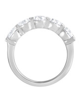 White Gold | Oval-Cut Diamond Wedding Band Back