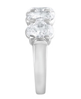 White Gold | Oval-Cut Diamond Wedding Band Side