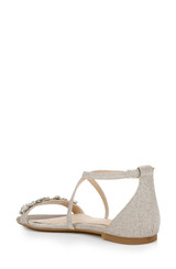 Light Gold | Tessy Satin Evening Sandal