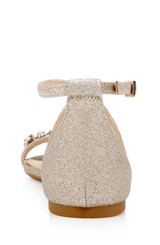 Light Gold | Tessy Satin Evening Sandal