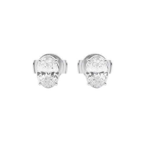 TXE01990-WGGD | Oval Diamond Stud Earrings TXE01990-WGGD | Oval Diamond Stud Earrings