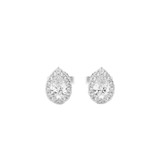 Teardrop Sparkle Stud Earrings Front