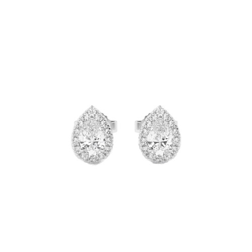 Teardrop Sparkle Stud Earrings Front Teardrop Sparkle Stud Earrings Front